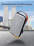 Luxtude Electronic Organizer Travel Case, Portable Tech Organizers, Hard Charger Organizer, Travel Cable Organizers, Tech Bag (Single-Layer, Grey, Small)