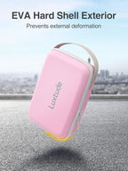 Luxtude Electronic Organizer Travel Case, Portable Tech Organizers, Hard Charger Organizer, Travel Cable Organizers, Tech Bag (Single-Layer, Pink, Small)