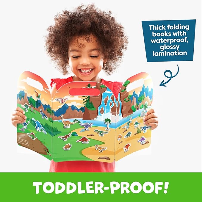 Reusable Sticker Books for Toddlers 1-3, Stickers for Toddlers 2-4 Years - Stickers for Kids Airplane Toys for Toddler 1-3, Toddler Travel Toys - Reusable Sticker Book Birthday Gifts for Boys Girls