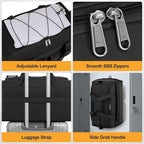 RAINSMORE 3 in 1 Gym Bag for Men, 45L Large Sports Duffle Bag with Shoe Compartment and Wet Pocket, Water-Resistant Tactical Backpack Carry On for Travel, Workout & Military Gear, Black