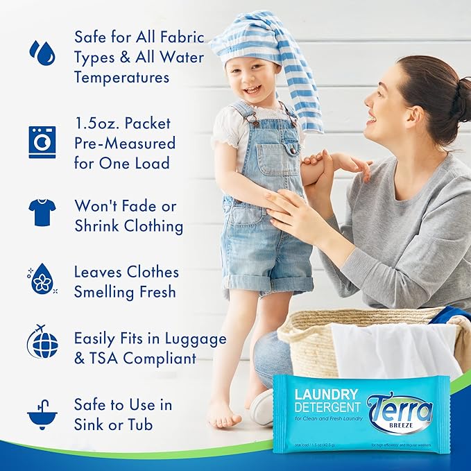 Laundry Detergent Powder - 1.5 oz Individually Wrapped Packet (Case of 50)