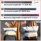 TOOVREN 2-in-1 Travel Belt for Luggage Straps Add a Bag Bungees Suitcase Luggage Strap Over Handle Suitcases Belt for Carry On Bag Adjustable Backpack Attachment Airport Travel Accessories Gray