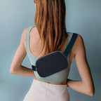 Fleece Fanny pack with Adjustable Strap for Women and Men Crossbody Bag Bum Bag, Waist Pack for Hiking Workout Sports Travel Blue