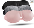 LKY DIGITAL Sleep Mask for Side Sleeper 3 Pack, Blackout 3D Eye Mask for Sleeping, Night Blindfold for Men Women