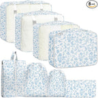 Packing Cubes for Travel - 8 Set Luggage Organizer Bags for Family, Mesh Breathable Packing Cubes for Suitcases Durable Travel Essentials Bags Set