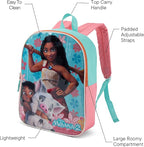 Disney Moana Backpack for Kids - Cute & Durable Kids Backpack for Girls with Padded Straps & Zip Compartment - Ideal Toddler Bookbag for School & Travel - 15”