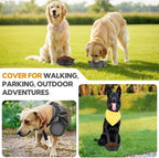 Collapsible Dog Bowl Large 2 Pack, Dog Water Bowls for Travels, Portable Foldable Pet Bowls Feeding Watering Dish for Parking Walking Camping with 2 Carabiners Clip (34oz, Large,Black+Grey)