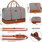 IBFUN Weekender Bags for Women, 21" Weekender Travel Bag, Travel Duffle Bag with Shoe Compartment Carry on Overnight Duffel Bag for Weekend Travel Business Trip, 3PCS