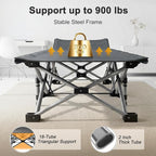ABORON XXL Camping Cot for Adults, Oversized 78"×32" Folding Camping Bed, 900LBS Heavy Duty Outdoor Sleeping Cot with Mattress Pad, 1200D Oxford, Portable with Carry Bag