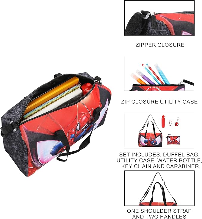 Spider-Man Hero & Mask 5-Piece Duffel Bag Set