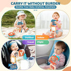 Busy Board for 1 Year Old, Travel Toys for Toddlers 1-3, Montessori Busy Board - Car Airplane Essentials, Sensory Activity Cube Birthday Gifts for Baby Infant Boy Girl