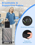FASTMOMENT Airplane Seat Cushion Portable Travel Cushion for Comfort Foldable Stadium Pad with Breathable Fabric Seat Pad Perfect for Long Flights, Office, Bleacher, Camping