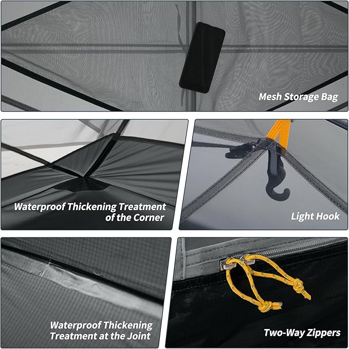 Naturehike Mongar Backpacking Tent, 3 Season Ultralight Lightweight Double Layer Free Standing Tents for Camping Hiking Cycling