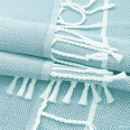 YSYJ 24 Pack Turkish Beach Towel 36"x71" Beach Towels Oversized Bath Towels Sand Free Quick Dry Turkish Towel Bulk Extra Large Pool Blanket Blue