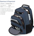 Boavan Laptop Backpack for men, 15.6 inch Laptop Bag with USB Port, Waterproof Travel Work Backpack Purse, Anti-Theft Teacher Nurse Doctor Casual Bookbags Office Business backpack，Classic Navy