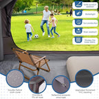 Inflatable Camping Tent with Electric Air Pump - 420D Heavy Duty Oxford - 5 Min Auto-Inflation - Panoramic Stargazing Skylight - 4 Season Luxury Glamping Cabin, 4-10 Person Multiple Sizes