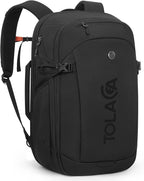 Tolaccea Travel Laptop Backpack 32L, TSA Friendly Flight Approved Computer Work Business Bag, Water-resistant Carry on Luggage, Durable Casual Daypack College Rucksack for Men Women