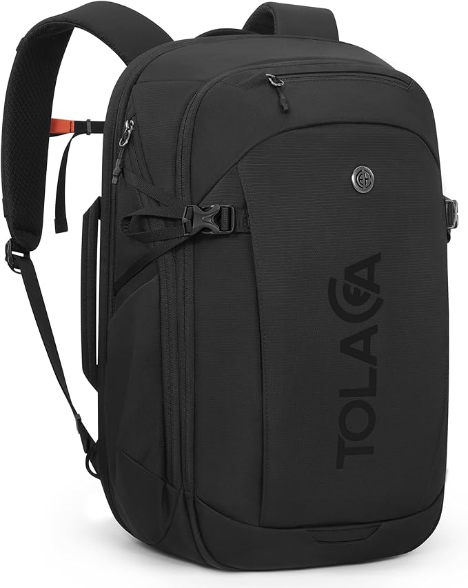Tolaccea Travel Laptop Backpack 32L, TSA Friendly Flight Approved Computer Work Business Bag, Water-resistant Carry on Luggage, Durable Casual Daypack College Rucksack for Men Women