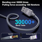 Multi Charging Cable 4ft 2Pack 4 in 1 Charger Cord,Doub Tyep-C Multiple Rapid Nylon Braided Cable USB Charging Cable Multi Phone Charger Cord with Type C Micro Lightning USB Connectors for Cell Phones