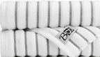 Black & White Brands Brazilian Beach/Pool/Bath Towel - Ultimate Absorbent Luxury XL 36x70 100% Cotton Wave (2 Towels, Charcoal Gray Poly Pinstripe)
