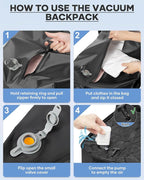 coofay Vacuum Backpack Travel with Pump Vacpack Travel Backpack with Vacuum System Mochila de Viaje Compresion al Vacio Easyvacpack Airbag Backpacks for Traveling Carry on Luggage