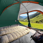 CAMPROS CP Upgraded 6/8 Person Camping Tents, Waterproof Windproof Family Tent with Larger Mesh Windows & Door, Double Layer, Easy Set Up, All-Season Dome Tent with Top Rainfly & Carry Bag