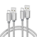 Basesailor for iPhone 17 16 Pro Max Charger Cord,USB to USB C Cable,Type C Charging Power Cord for Apple 17e 15 iPad 10 Air 4 5,Samsung Galaxy S26 S25 S24 S23,Silver,2Pack 10FT(3M)