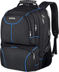VECKUSON Lunch Bag Backpack, Insulated Cooler Lunch Box Backpack, Extra Large Travel Laptop Backpack TSA Friendly RFID Computer College bag for Women Men,Blue