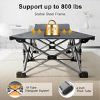 ABORON Camping Cot for Adult 28" Extra Wide, Heavy-Duty 1200D Oxford Cot for Sleeping, Portable Folding Camp Bed with Mat & Carry Bag