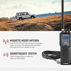 Cobra HHRT50 Road Trip CB Radio - 2-Way Handheld Emergency Radio with Access to Full 40 Channels & NOAA Alerts, Rooftop Magnet Mount Antenna and Omni-Directional Microphone, Black, 6.3" x 2" x 1.75"