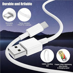 Car Carplay Cable for iPhone 17 16 15 Pro Plus Pro Max Air，3-Pack [3.3FT+3.3FT+6FT] USB A to USB C Cable for iPhone 17 16 15，for iPad Pro/Air/Mini，for Galaxy S25 S24，for MacBook Pro/Air and More