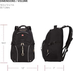 SwissGear 3258 Laptop Backpack, Fits Most 17 Inch Laptops, Secure Computer Sleeve for Travel, Work, School, Men's and Women's - Black