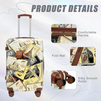 Merax Suitcase Set, Hardshell PC Luggage Sets 3 Piece with Spinner Wheels,Durable Suitcase with With Printed pattern and Combination Lock,Lightweight 20" 24" 28",Tower