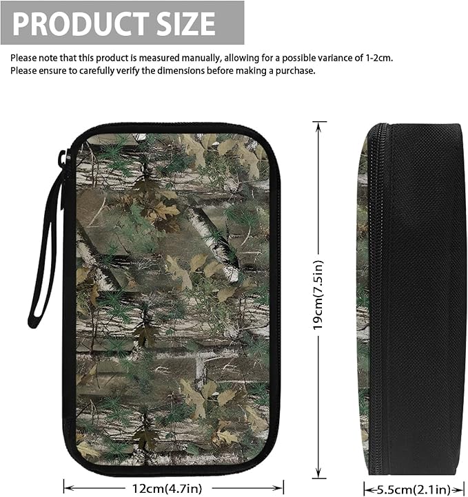 Forest Camo Print Electronics Organizer Travel Case Cord Cable Charger Organizer Bag Travel Accessories Essentials for Women Men Tech Pouch for Phone Power Bank SD Card USB