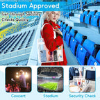 Hoiny Clear Bag for Stadium Events Approved, 12x6x12 Large Transparent Tote Bag with Zipper for Gym Concert Sports Festivals
