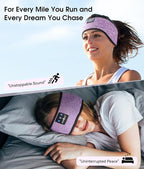 MUSICOZY Sleep Headphones Bluetooth 5.4 Headband, Wireless Earphones Music Sleep Earbuds Sleeping Eye Mask with HD Stereo Speakers for Workout Running Travel Yoga, Ideal Gifts for Women Men