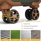 Softsied Suitcases 4 Piece Luggage, Polyester with Spinner Wheels and Lock, Suitable for Carrying Around and for Travel, Unisex, Army Green