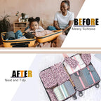 Packing Cubes for Travel - 8 Set Luggage Organizer Bags for Family, Mesh Breathable Packing Cubes for Suitcases Durable Travel Essentials Bags Set