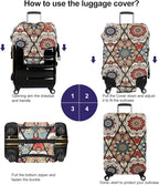 Travel Trolley Case Cover Protector Suitcase Cover 22"-24" Trolley case Luggage Storage Covers for Men Women, Retro
