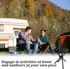 2PCS Portable Folding Camping Stool,Travel Outdoor Tripod Seat,Black Folding Camping Chairs for Camping Party Picnic Beach Garden Lawn Walking Hiking
