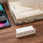2 Prong Power Strip 3-Outlet Extender, 2-Prong to 2-Prong Triple Outlet Converter, Multi Plug Outlet Adapter, Wall Tap, Travel Essentials, Polarized, ETL Listed, for Home, Office, School