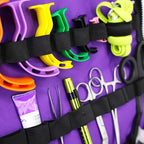 Lightning X MB30-SKC Large EMT Trauma Kit | Fully Stocked First Responder Bag w/ 240+ Supplies | EMS Fire Police Office Sports Team Emergency Medical Kit - Purple