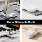 Matrix Ultimate 3-in-1 Wireless Charger with 5,000mAh MagSafe Powerbank- Global Edition | Wireless Power Bank | 5000 mAh Power Bank