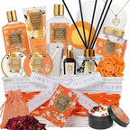 Gifts for Women - Vanilla Sugar Bath and Body Spa Gift Basket for Women, Spa Kit with Necklace | Gifts for Christmas, Valentines Day, Skin Care Set for Women, Mother‘s Day Gift for Mom & Wife