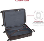 SwissGear 7366 Signature Hardside Expandable Luggage with Spinner Wheels and TSA Lock, Weekender Tote, Chocolate, 2-Piece Set (Weekender/27)