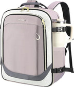 KROSER Laptop Backpack Large Computer Backpack Fits up to 17 Inch Laptop Water-Repellent 40L Travel Backpack Casual Daypack for Business/College/Women/Men-Beige/Dusty Pink/Grey