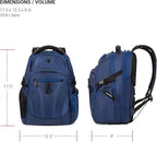 SwissGear Endure ScanSmart Laptop Backpack – TSA Approved Tech Backpack – Fits Most 17" Laptop – Multiple Organizer Pockets – Navy Ballistic