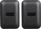 Amazon Basics 12W One Port USB-A Portable Wall Charger (2.4A) for Phones (iPhone 16/15/14/13/12/11/X, Samsung, and more), 2-Pack, Black
