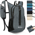 Seektop 15L Small Hiking Backpack for Women Men, Lightweight Hiking Packable Daypack with Phone Pocket for Travel Camping (Grey, 15L)