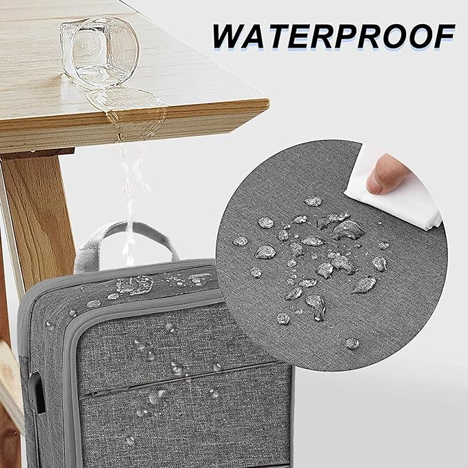 ZINZ Slim & Expandable Laptop Backpack Water Resistant Backpack Travel Backpack Compatible with MacBook Air/Pro/Neo 13-14 inch, XPS 13/14, Surface 13.5" and Most 13-14 Notebooks，G01Y01